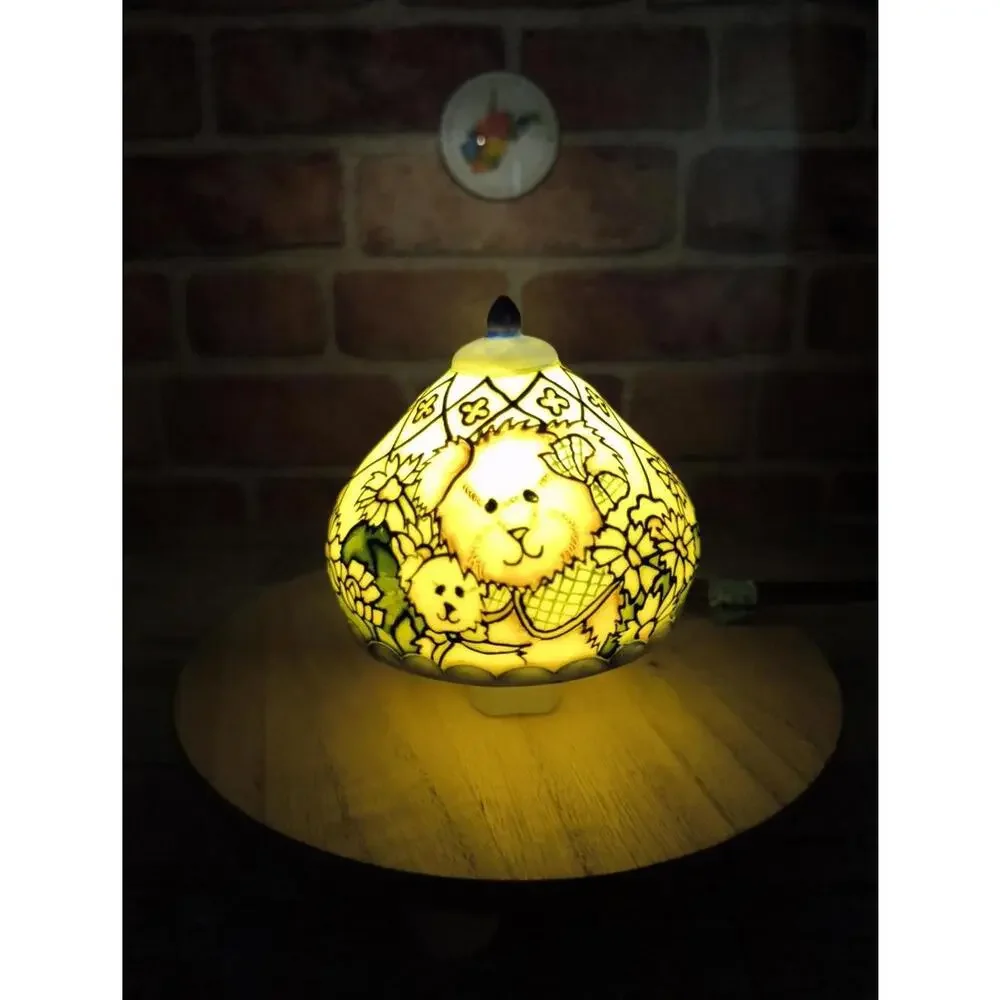Boyds Bears Glowscapes Collection Blossoms of Friendship Nightlight #811804 HTF